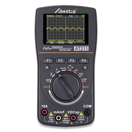 Abestop AT211 Oscilloscope Multimeter 2 in1 Oscilloscope 1MHz Bandwidth 2.5Msps Sampling Rate Meter Function AC/DC Current/Voltage Tester