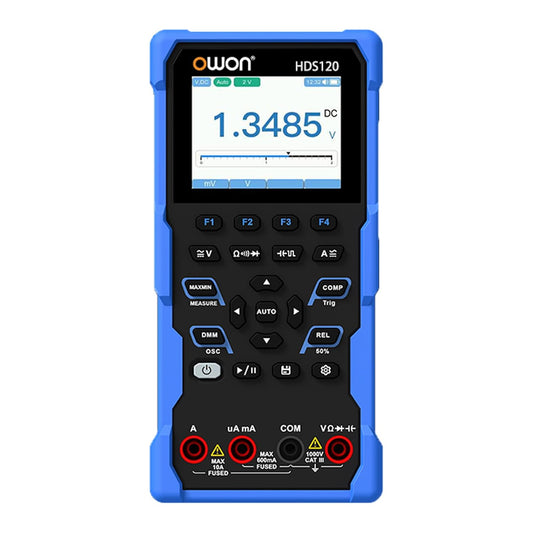 HDS120 OWON Oscilloscope Multimeter 2 in 1 Function Oscillograph 1MHz Bandwidth 4 1/2 Digits Multimeter Multiple Tester Functions for Handheld Laboratory