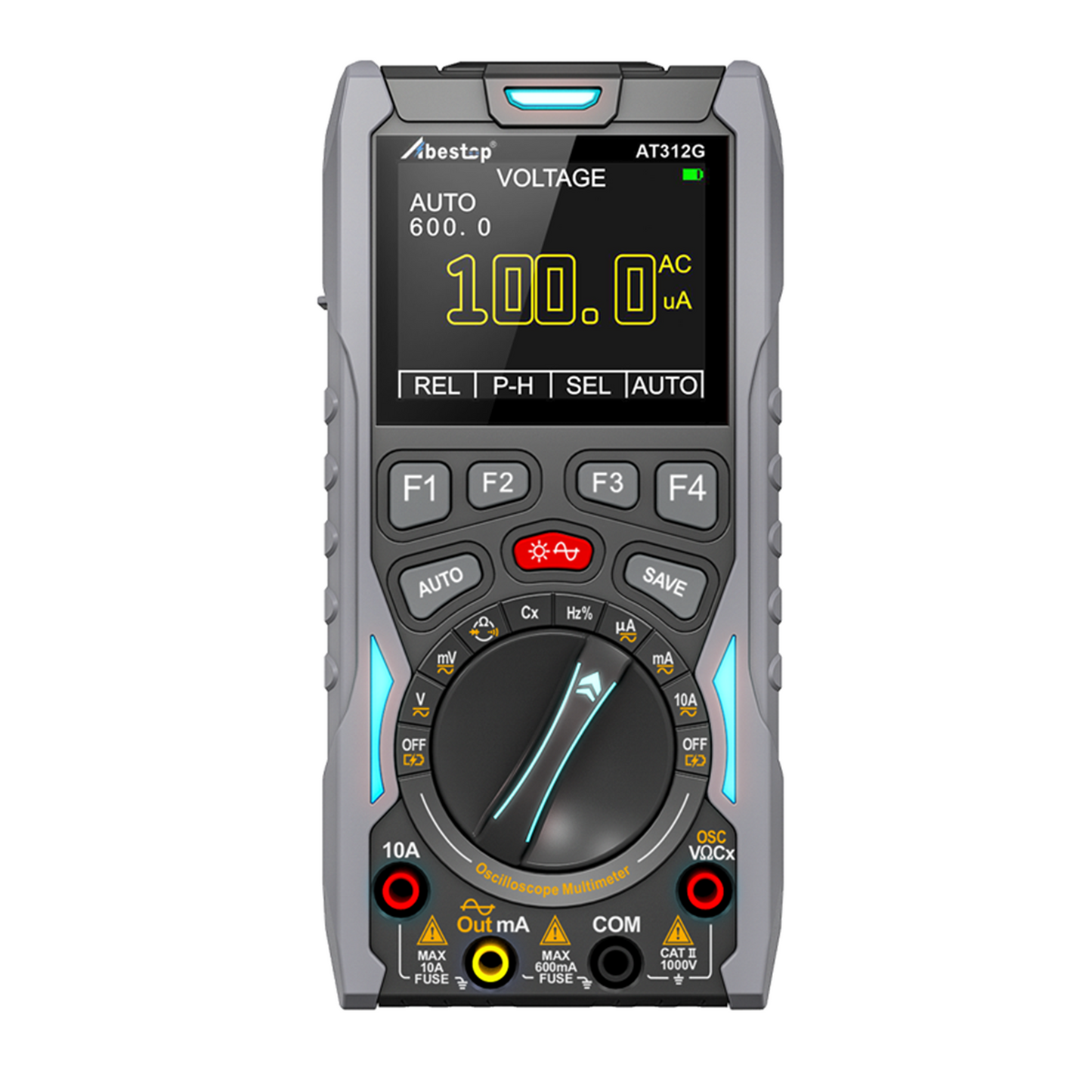 Abestop オシロスコープ 3 in 1 機能オシロスコープマルチメータ、波形発生器付き 12MHz 帯域幅 50MSa/s サンプリングレート信号源メータテスター (AT312G)