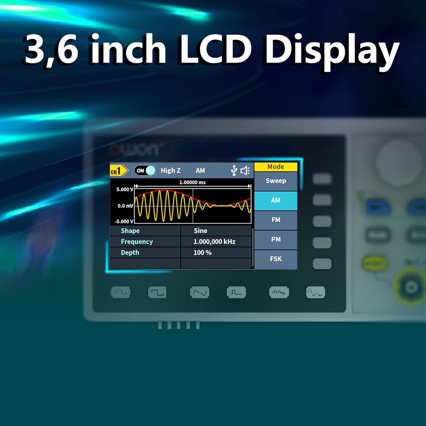 OWON DGE1030 Function Generator 30MHz Frequency Output Single Channel 125MSa/s Sample Rate Arbitrary Generator(30MHz/1CH)