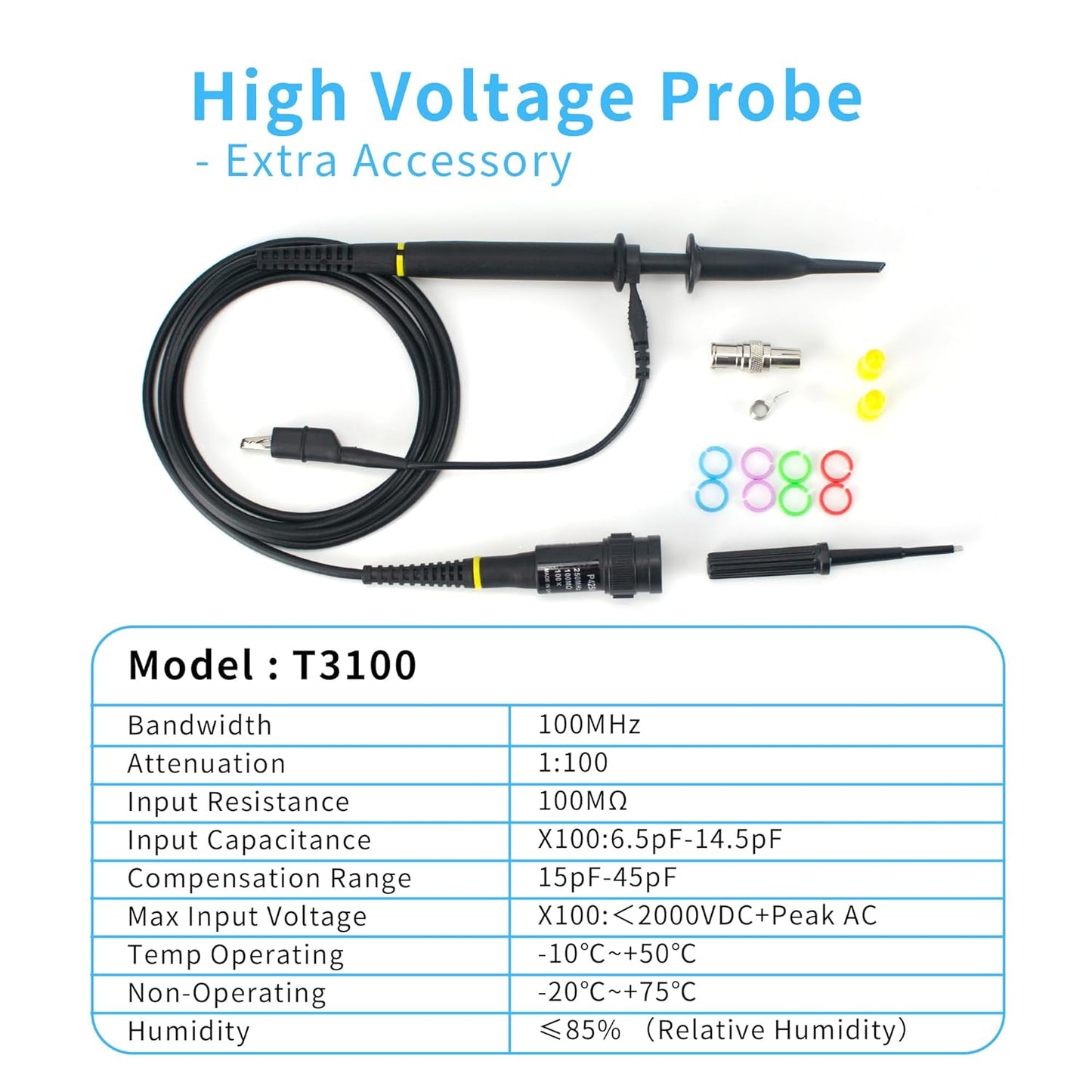 SDS210S OWON Oscilloscope 100MHz Bandwidth 2+1 Channel 3 in 1 Functions with 25MHz Signal Source with 7” LCD Display Support 30 Automatic Waveform Measurements