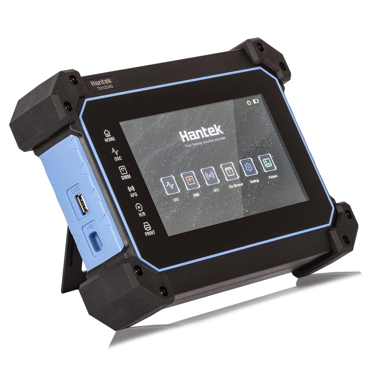 TO1252D Hantek Oscilloscope 2+1CH 250MHz Bandwidth Tablet Oscilloscope with Waveform Generator Digital Multimeter Function 7” LCD (TO1252D/2+1CH/250MHz)