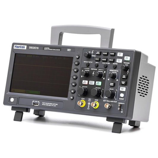 Hantek DSO2C15 Digital Storage Oscilloscope 150MHz Bandwidth 2CH Dual Channel 1GSa/s 8M Memory Depth with High Voltage Probe
