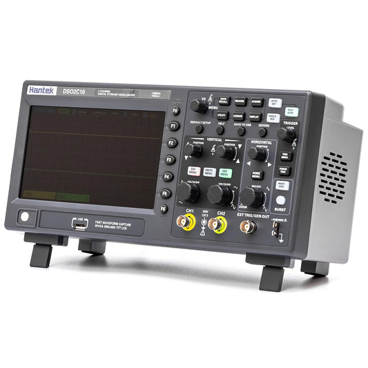 Hantek DSO2C10 Digital Storage Oscilloscope 100MHz Bandwidth 2CH Dual Channel 1GSa/s 8M Memory Depth with High Voltage Probre