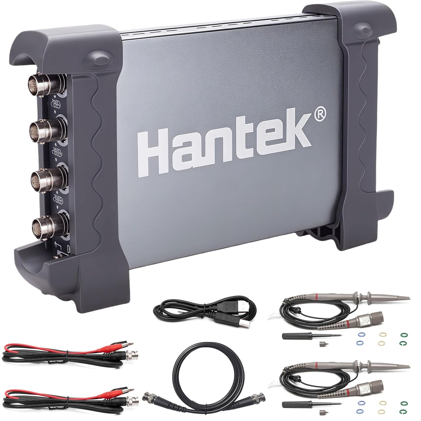 Hantek 6254BD 4-CH Oscilloscope with AWG 1GSa/s Real-time Sampling Rate 250MHz Bandwidth Resourceful Trigger Function Dynamic Cursor Tracking Waveform Record and Replay Function USB2.0 Interface