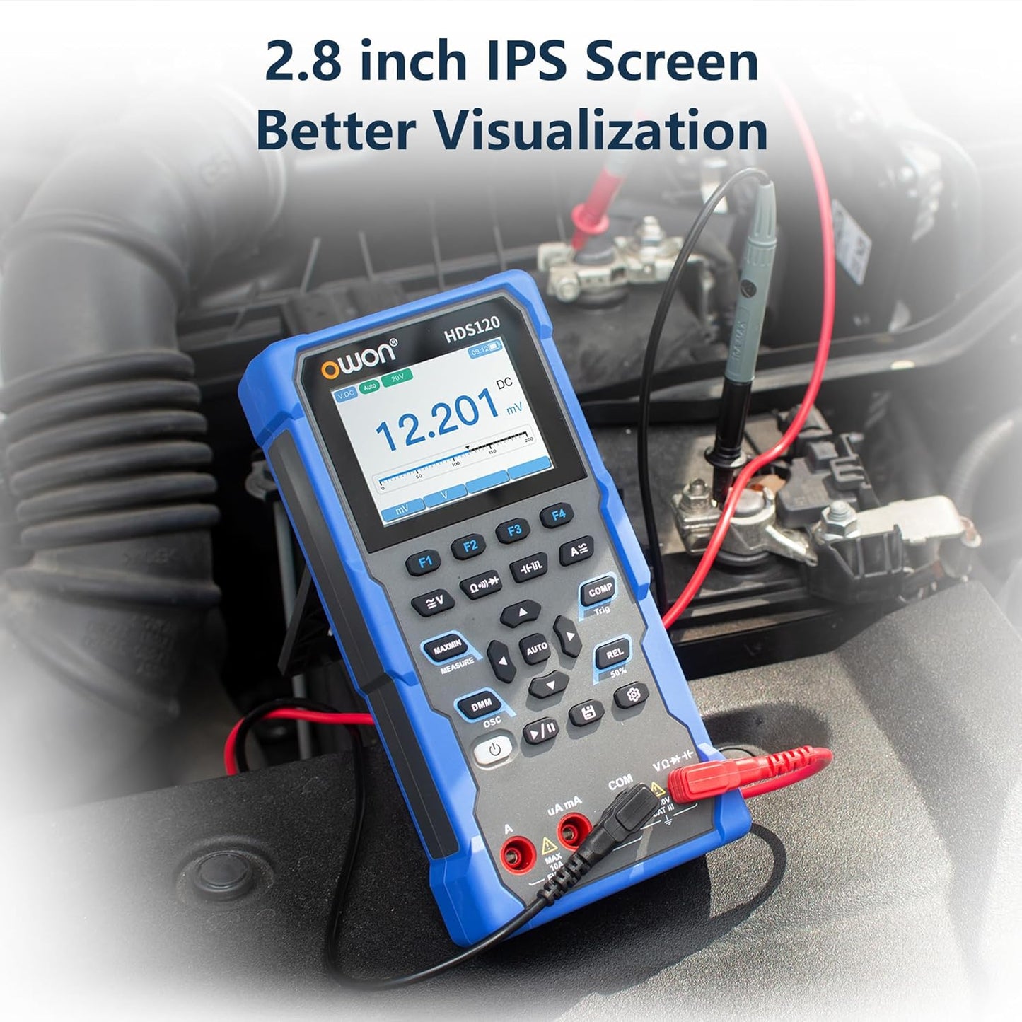 HDS120 OWON Oscilloscope Multimeter 2 in 1 Function Oscillograph 1MHz Bandwidth 4 1/2 Digits Multimeter Multiple Tester Functions for Handheld Laboratory