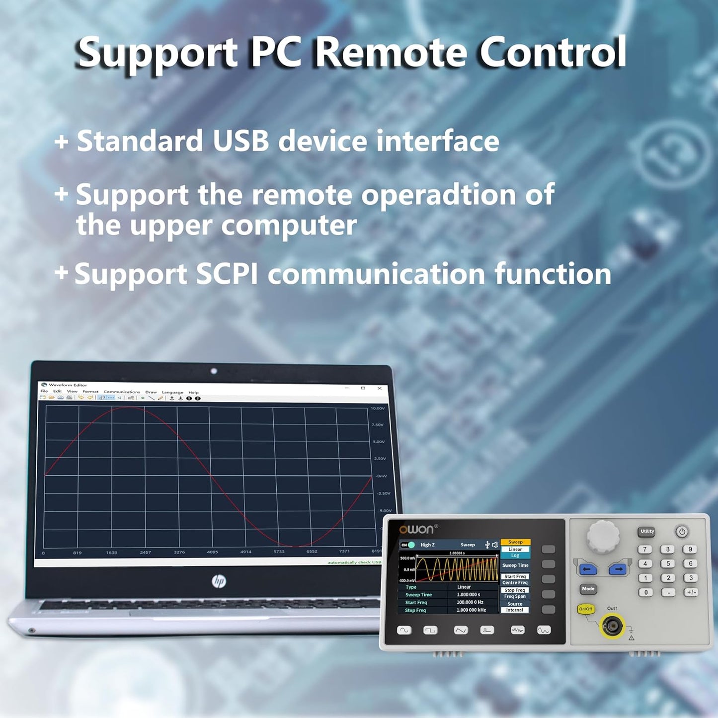 OWON DGE1030 Function Generator 30MHz Frequency Output Single Channel 125MSa/s Sample Rate Arbitrary Generator(30MHz/1CH)