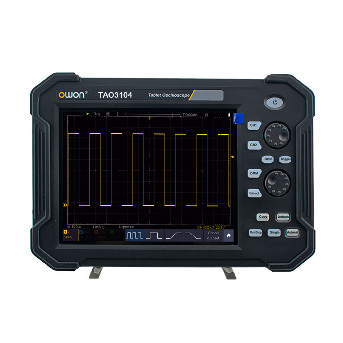OWON TAO3104 Tablet Oscilloscope, with 4 CH 100MHz 1GS/s 8-Bit Resolution, 8 inch Touchscreen, Automotive Diagnostics, Circuit Testing,  Industrial R&D, Field Testing