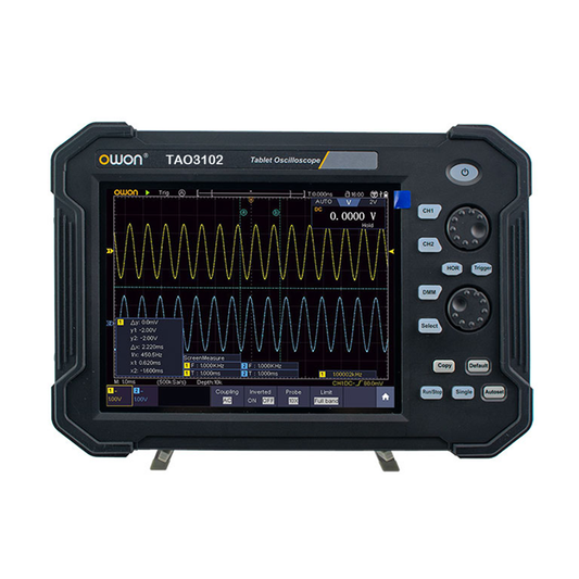 OWON TAO3102 Tablet Oscilloscope, 2 in 1 Oscilloscope and Multimeter, 2 CH 100MHz 1GS/s 8-Bit Resolution, 8 inch Touchscreen, Automotive Diagnostics, Circuit Testing,  Industrial R&D, Field Testing