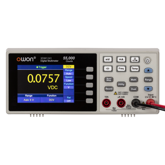 OWON XDM1241 Portable digital multimeter,3.5 inch (about 8.9 cm) desktop digital multimeter,55000 LCD True RMS temperature test instrument, suitable for instrumentation and laboratory, factory