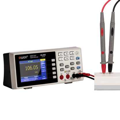 OWON XDM1241 Portable digital multimeter,3.5 inch (about 8.9 cm) desktop digital multimeter,55000 LCD True RMS temperature test instrument, suitable for instrumentation and laboratory, factory