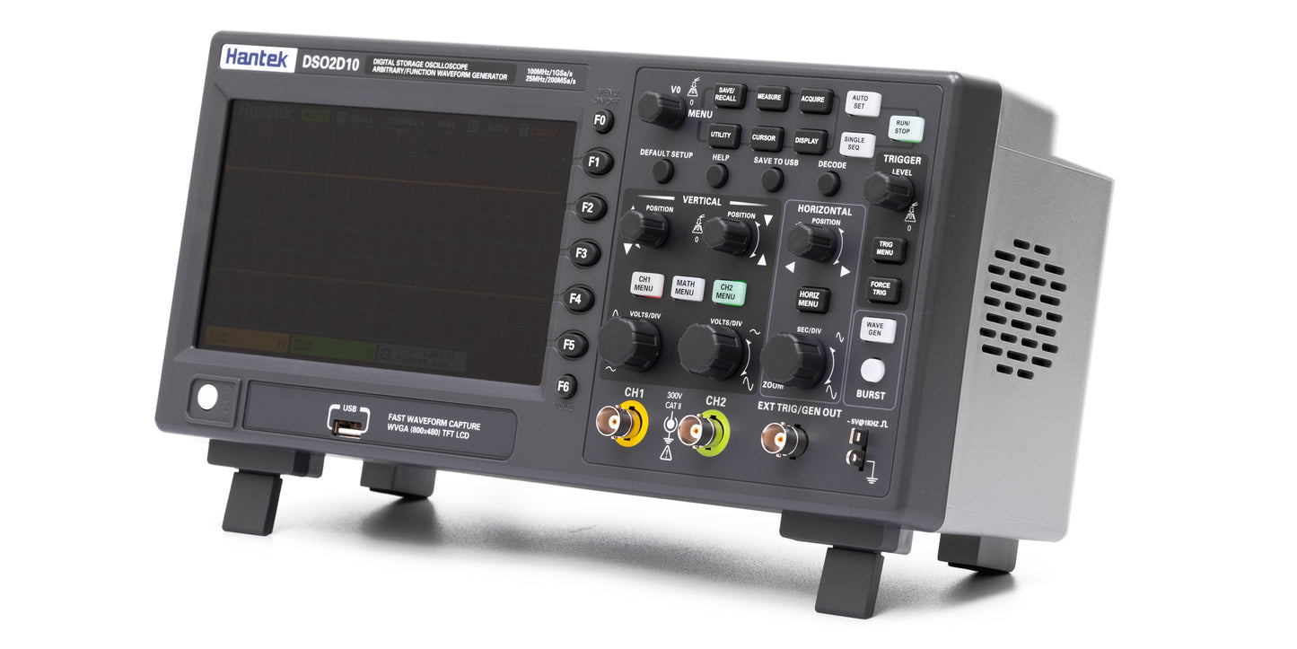 Hantek DSO2D10 Digital Storage Oscilloscope 100MHz bandwidth 2CH dual channel 1GSa/s 8M memory depth with 1CH waveform generator