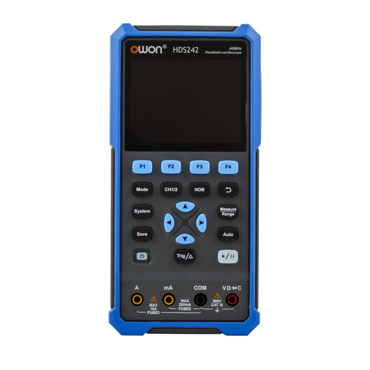 HDS242 OWON oscilloscope 2-in-1 2-channel digital handheld oscilloscope Multifunctional 3.5-inch LCD 40MHz bandwidth 2000 Counting multimeter OSC+DMM for automotive maintenance and power detection