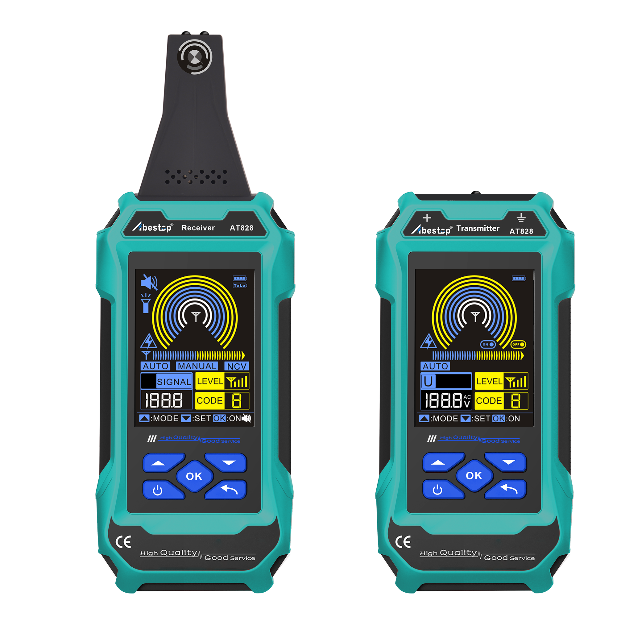 Underground Cable Locator, Abestop AT828 Cable Tester Wire Tracker, Detecting Underground Wires/Cables, Circuit Tracer Laying Paths of Cables Electrical Lines Water/Gas Supply Pipelines