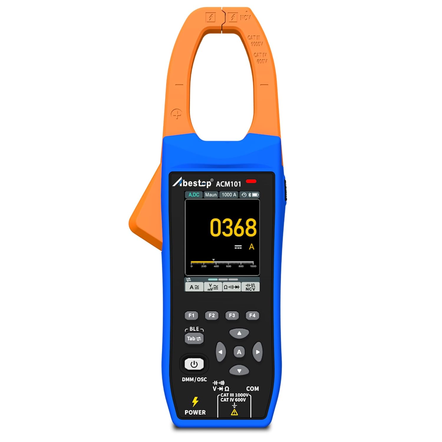 1000V AC/DC Voltage Tester 3 in 1 Clamp Meter and Oscilloscope, 1000A AC/DC Current Tester, 1MHz Analog Bandwidth, Ture RMS, Resistance, Capacitance, Continuity Test with 2.8 inch IPS LCD Displa
