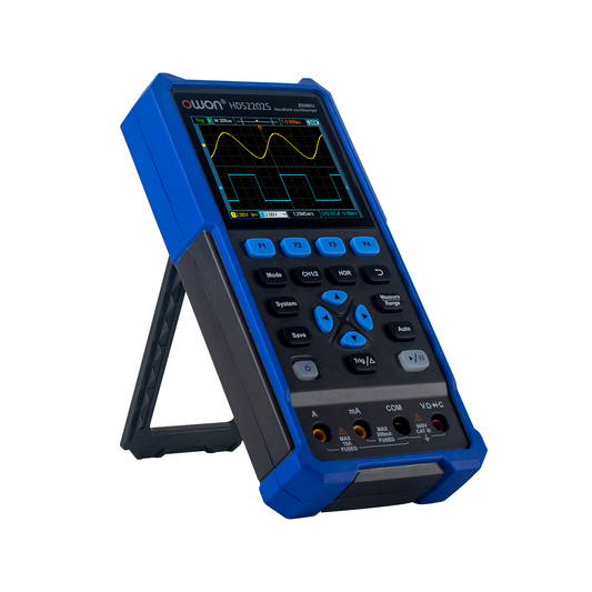 OWON Oscilloscope HDS2202S 3-in-1 digital handheld oscilloscope with 200MHz bandwidth 3.5-inch LCD 2+1CH(oscilloscope + multimeter + waveform generator)