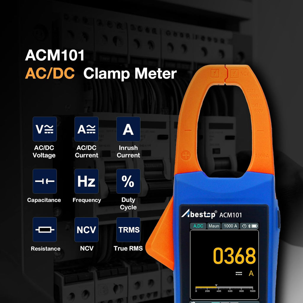 1000V AC/DC Voltage Tester 3 in 1 Clamp Meter and Oscilloscope, 1000A AC/DC Current Tester, 1MHz Analog Bandwidth, Ture RMS, Resistance, Capacitance, Continuity Test with 2.8 inch IPS LCD Displa