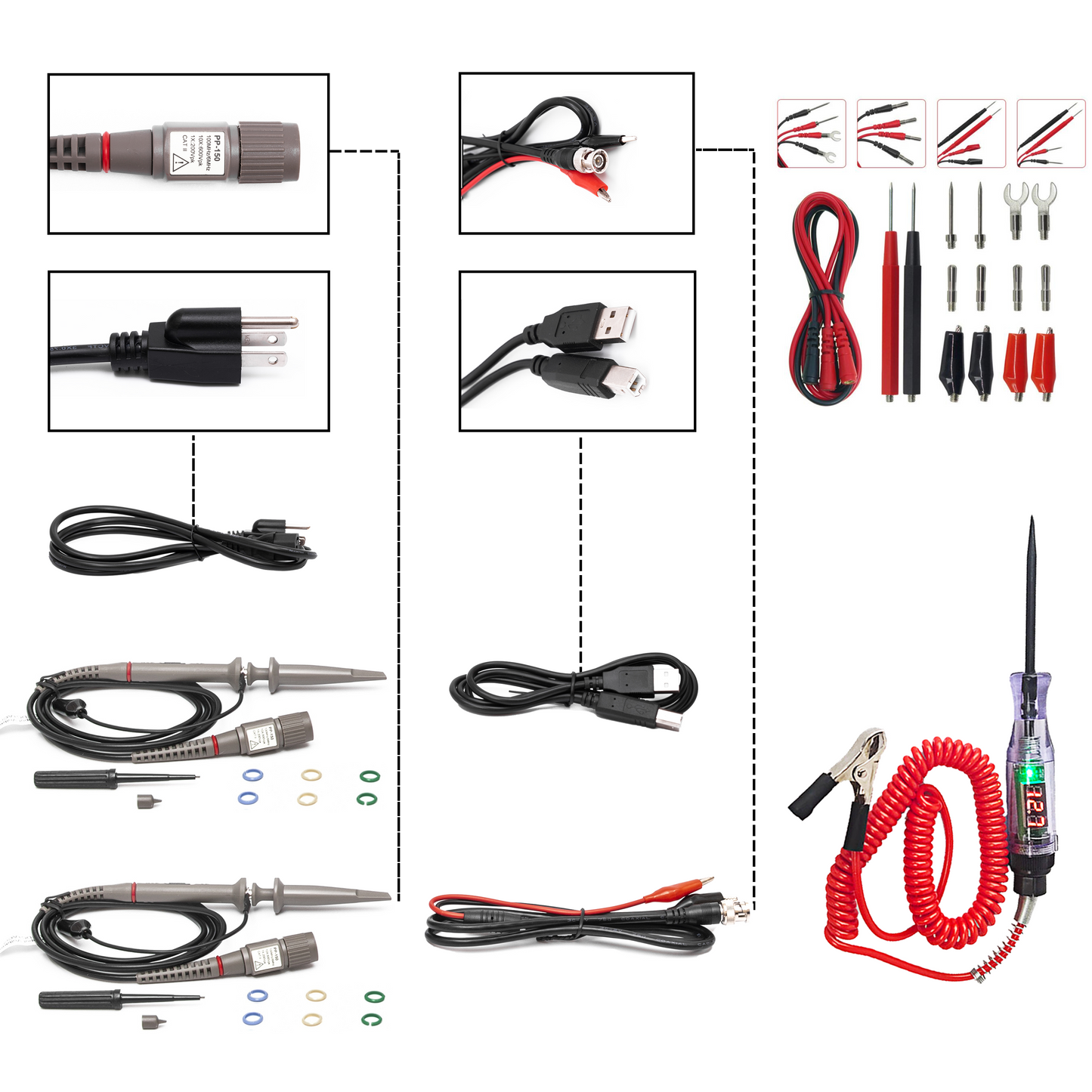 Hantek DSO2C10 digital storage Oscilloscope 100MHz bandwidth 2CH dual channel 1GSa/s 8M memory depth