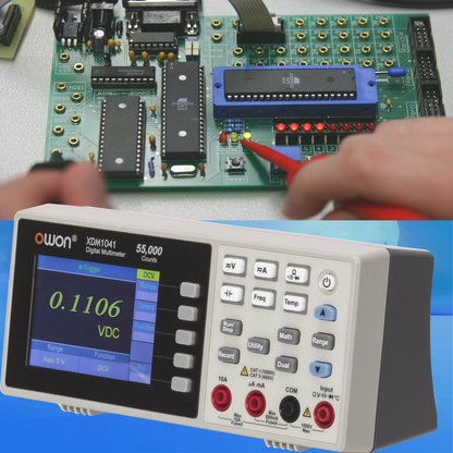 OWON XDM1041 Mini Desktop Digital Multimeter 3.5-inch LCD Display AC DC Current Voltage A true RMS temperature tester for LABS, instruments and factories