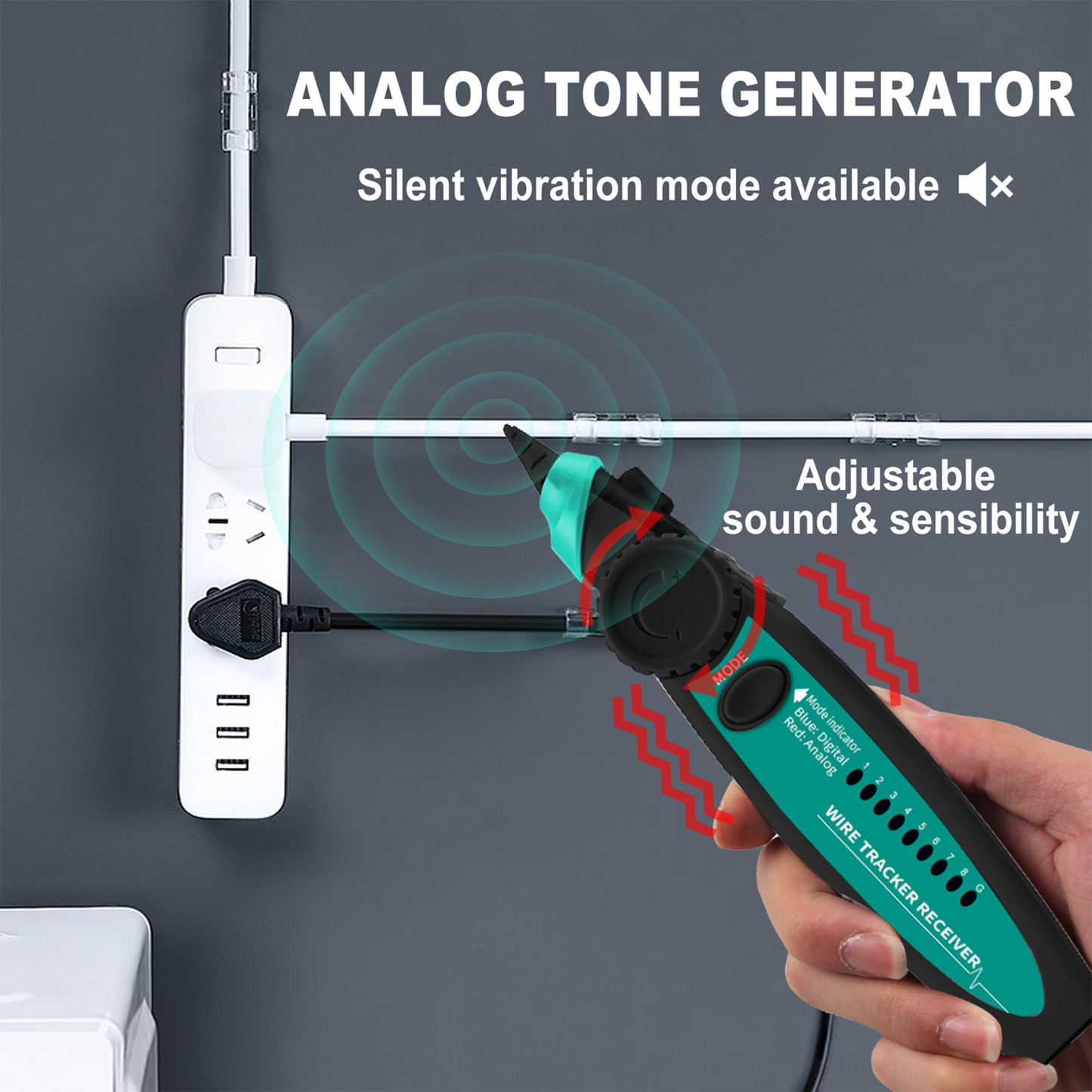 ET618 7 ID mapping network cable tester with multifunction meter 2 in 1, multi-purpose telephone line network cable length continuity test in one