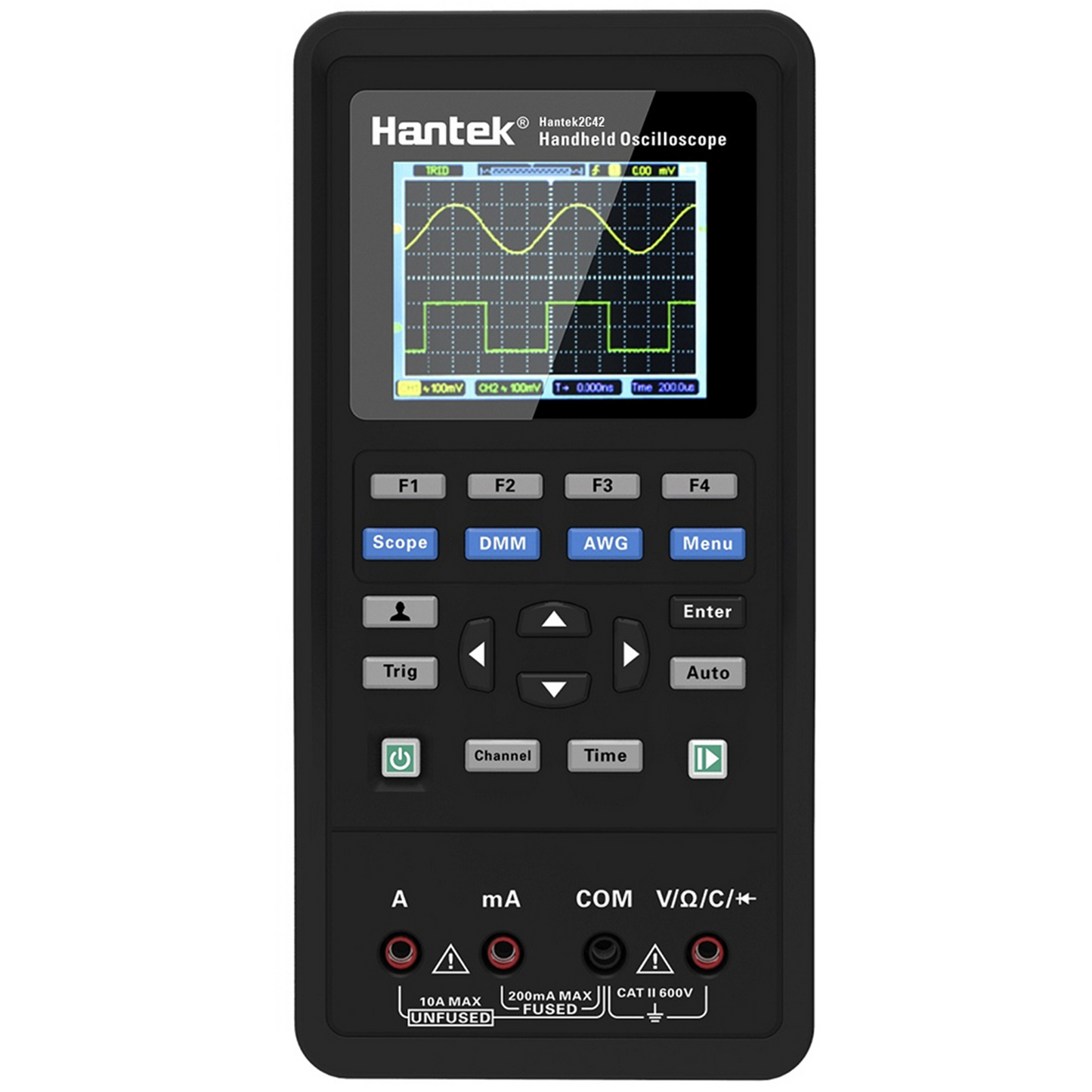 Hantek 2C42 Handheld oscilloscope Multimeter 2-in-1 Multifunction tester 2CH+DMM 40MHz range