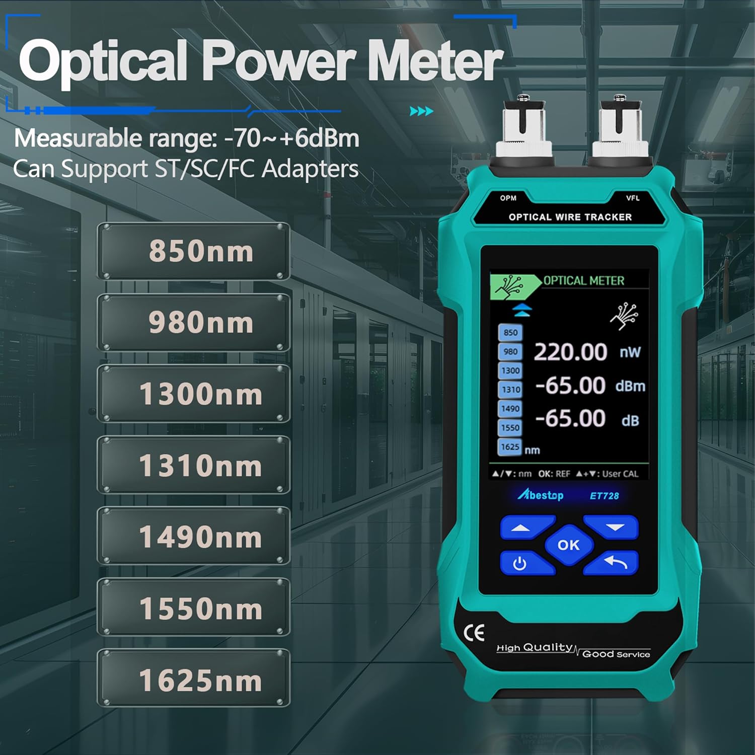 ET728 Network Cable Tester PoE Tester Cable Length Measurement Digital Line Finding Function Design with Low Noise for Multiple Tester