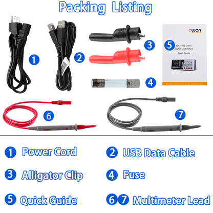 OWON XDM1041 Mini Desktop Digital Multimeter 3.5-inch LCD Display AC DC Current Voltage A true RMS temperature tester for LABS, instruments and factories