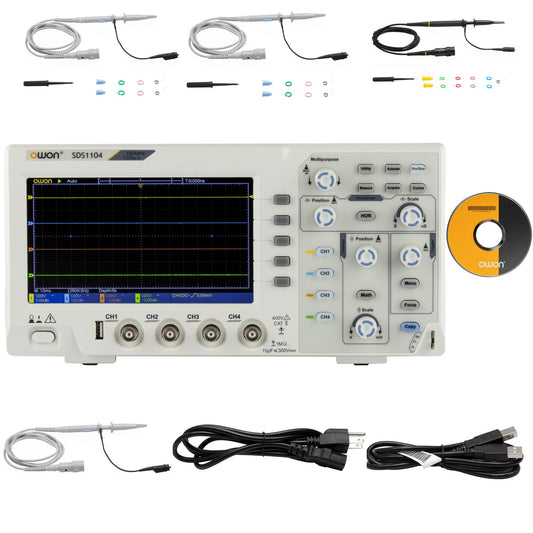 WON SDS1104 100MHz 4-channel digital desktop Oscilloscope 1GS/s sample rate Portable oscillator